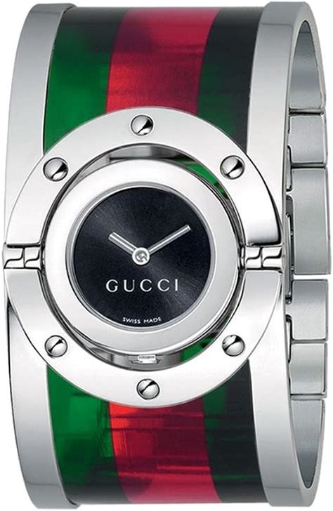 gucci watch with back wrist band for women|notched gucci watch strap.